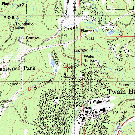 Topographic Map of Lynnwood Estates, CA