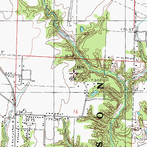 Topographic Map of Loy Chapel Cemetery, IL