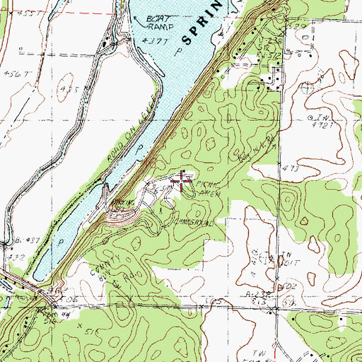 Topographic Map of South Park Picnic Area, IL