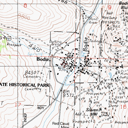 Topographic Map of Miller House, CA