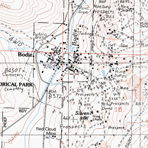 Topographic Map of Gordon House, CA