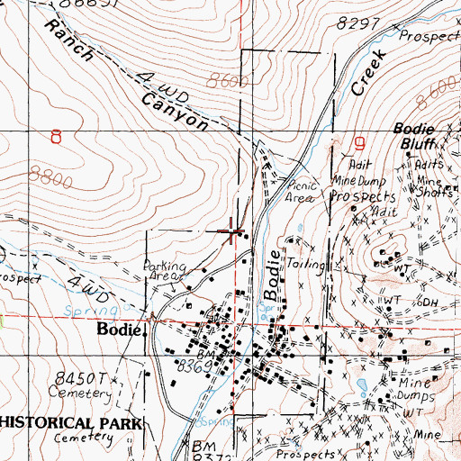 Topographic Map of Parr House (historical), CA