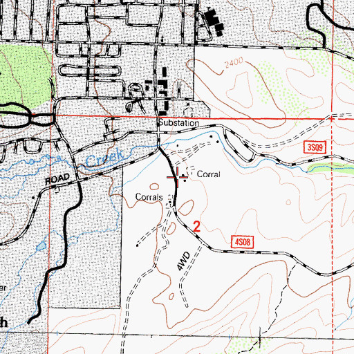 Topographic Map of Sierra Meadows Ranch, CA