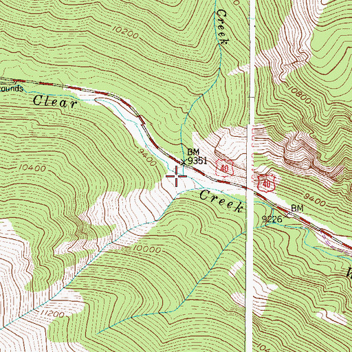 Topographic Map of Blue Creek, CO