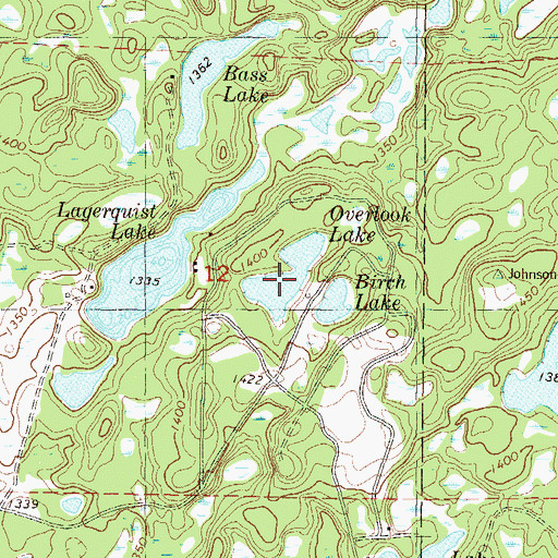 Topographic Map of Overlook Lake, MN