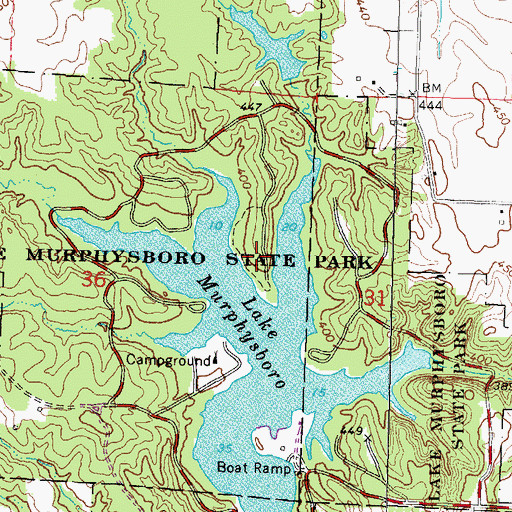 Topographic Map of Lake Shore Drive Picnic Area, IL