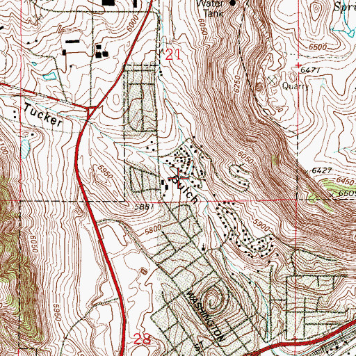 Topographic Map of Cressmans Gulch, CO