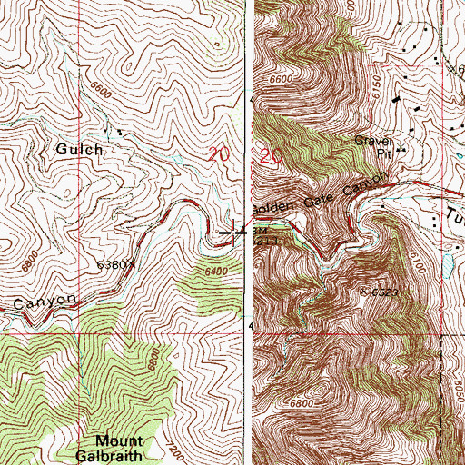 Topographic Map of Halfmile Gulch, CO