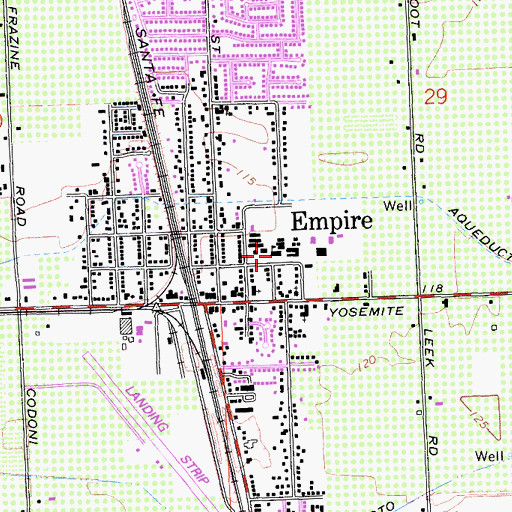 Topographic Map of Empire Elementary School, CA