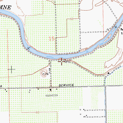 Topographic Map of Adamsville State Historic Landmark, CA