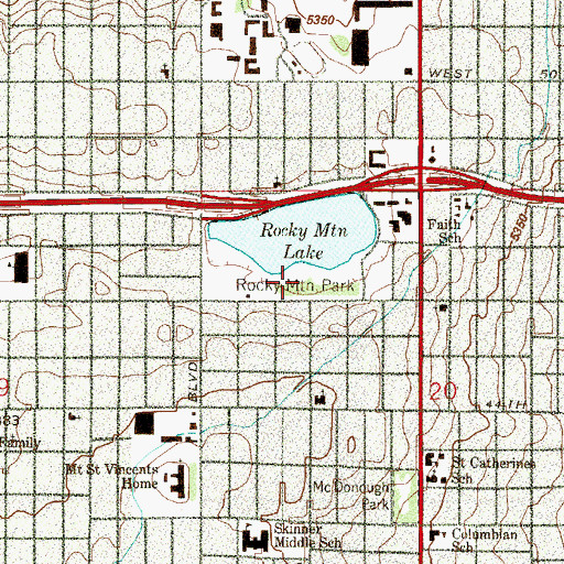 Topographic Map of Rocky Mountain Park, CO