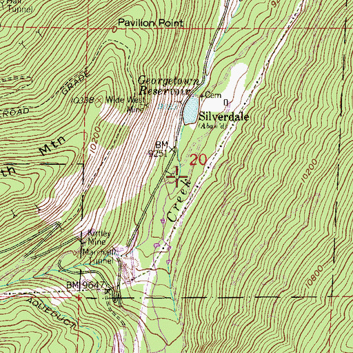 Topographic Map of Leavenworth Creek, CO