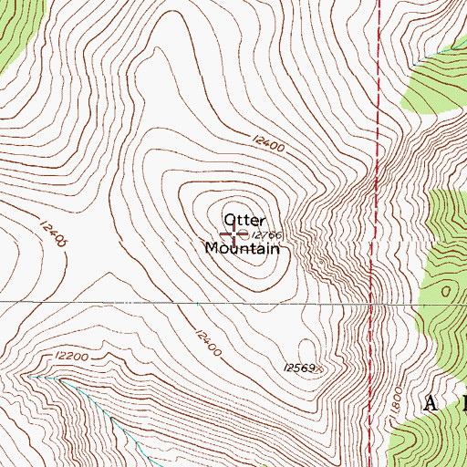Topographic Map of Otter Mountain, CO