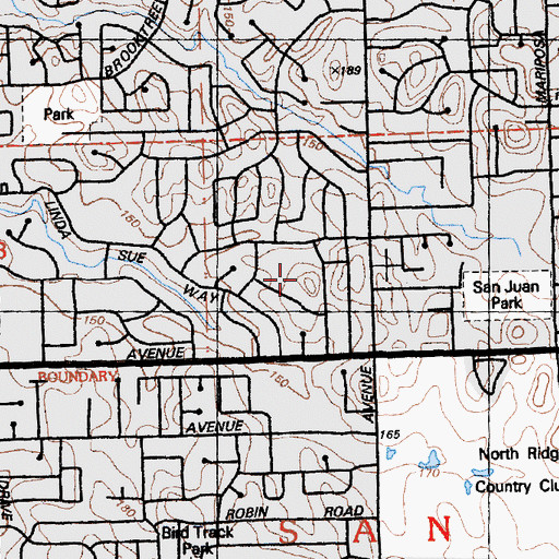 Topographic Map of Cambridge Heights Elementary School, CA