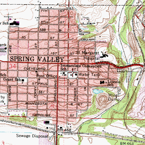 Topographic Map of Richard A Mautino Memorial Library, IL