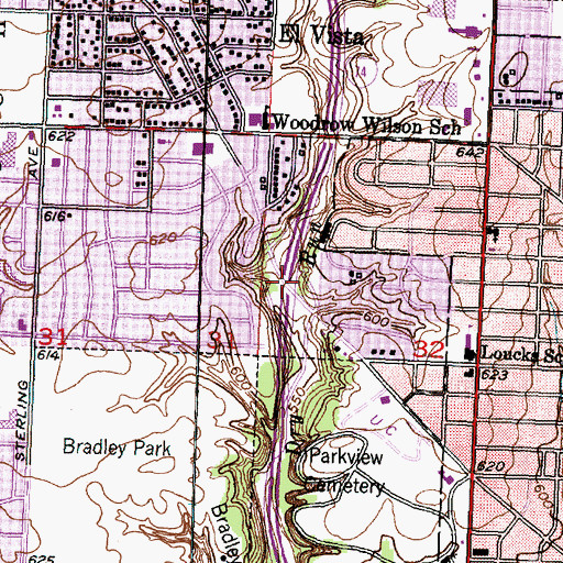 Topographic Map of Interchange 90, IL