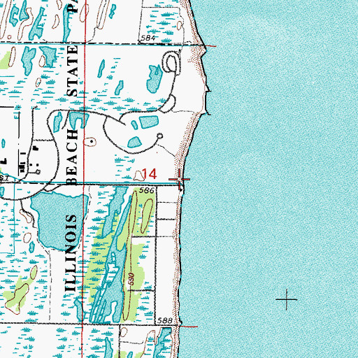 Topographic Map of Kellogg Creek, IL