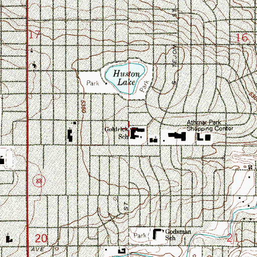 Topographic Map of Goldrick Elementary School, CO