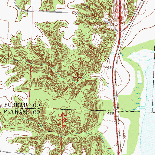 Topographic Map of Miller-Anderson Woods State Nature Preserve, IL