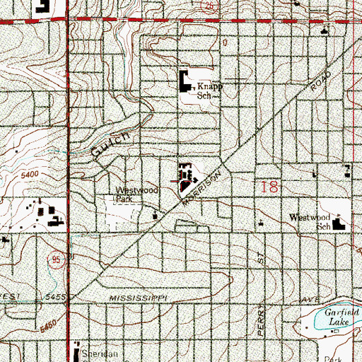 Topographic Map of Belmont School (historical), CO