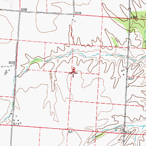 Topographic Map of Kerr School (historical), IL