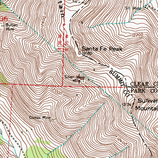 Topographic Map of Silver Wave Mine, CO