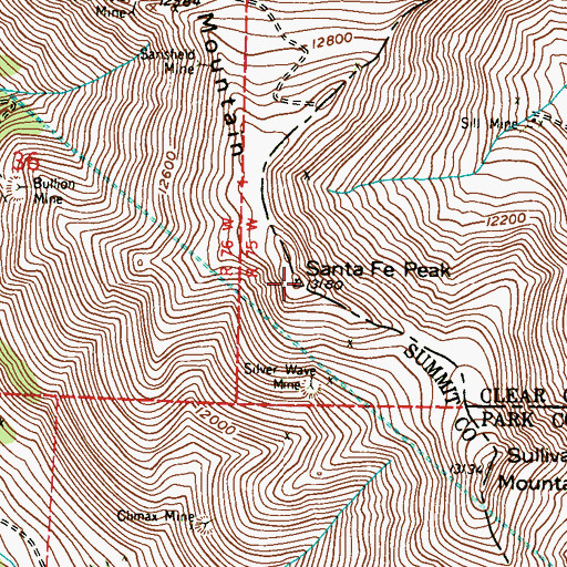 Topographic Map of Collier Mountain, CO