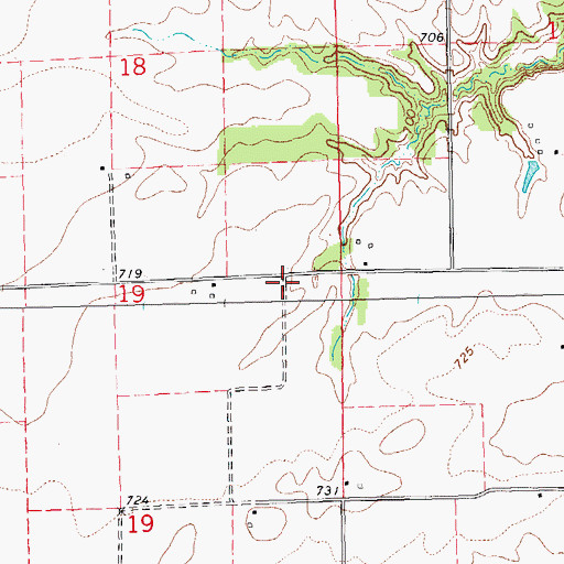 Topographic Map of Pleasant View Methodist Episcopal Church (historical), IL