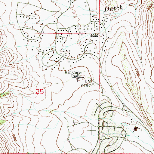 Topographic Map of Ken Caryl Ranch, CO