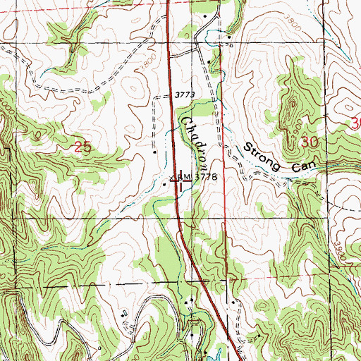 Topographic Map of Chadron State Park Historical Marker, NE