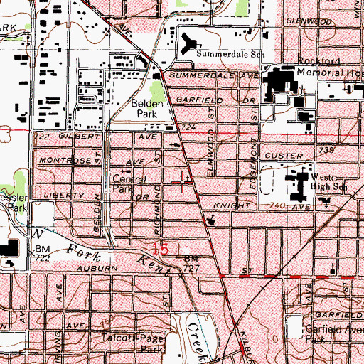 Topographic Map of United Brethren in Christ Church, IL