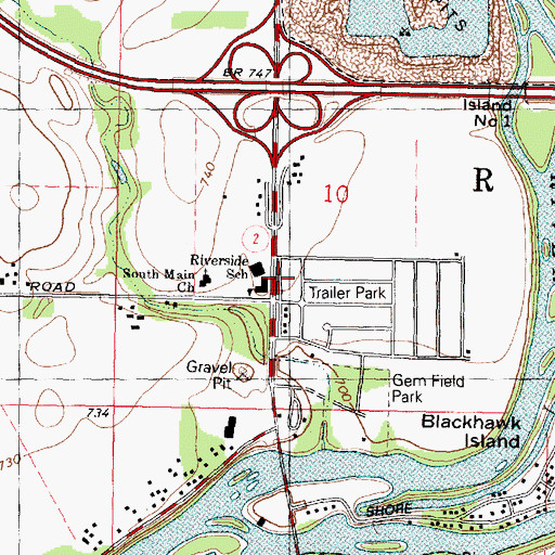 Topographic Map of Faith Center, IL