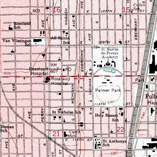 Topographic Map of Greater House of God, IL