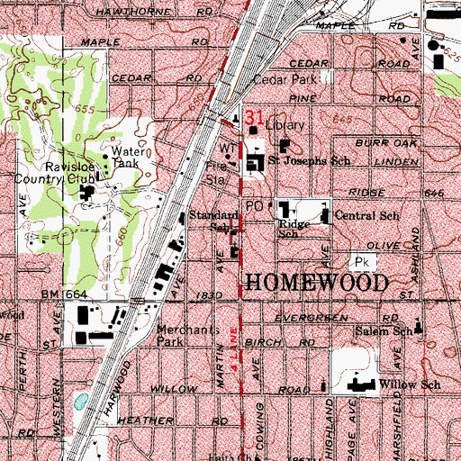 Topographic Map of Independence Park, IL
