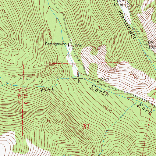 Topographic Map of Lake Fork, CO