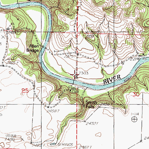 Topographic Map of Smith Falls Trails, NE