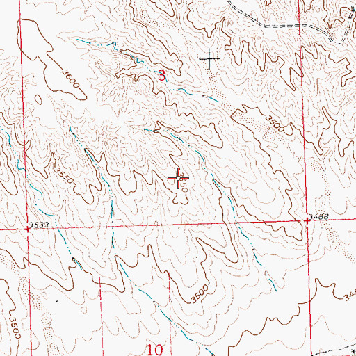 Topographic Map of Big Springs Historical Marker, NE
