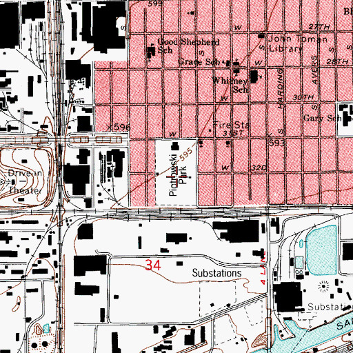 Topographic Map of Piotrowski Park, IL