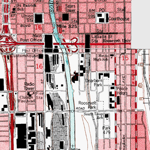 Topographic Map of River City, IL