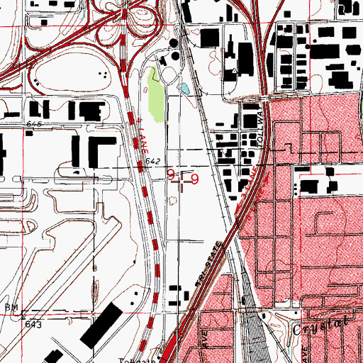 Topographic Map of Riverview, IL