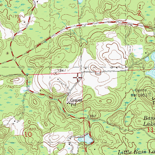 Topographic Map of Ring School (historical), WI
