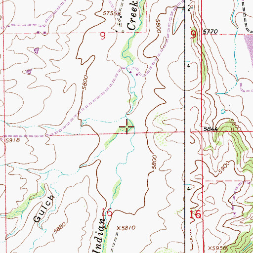Topographic Map of Lehigh Gulch, CO