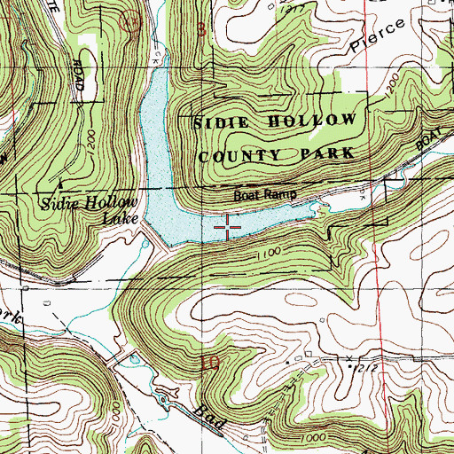 Topographic Map of Sidie Hollow Lake, WI