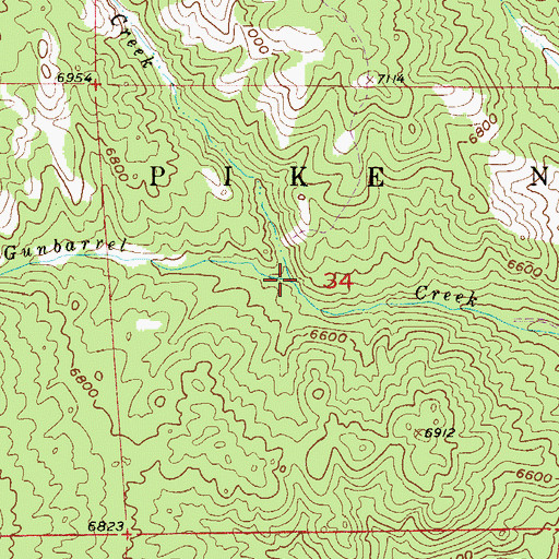 Topographic Map of Kelsey Creek, CO