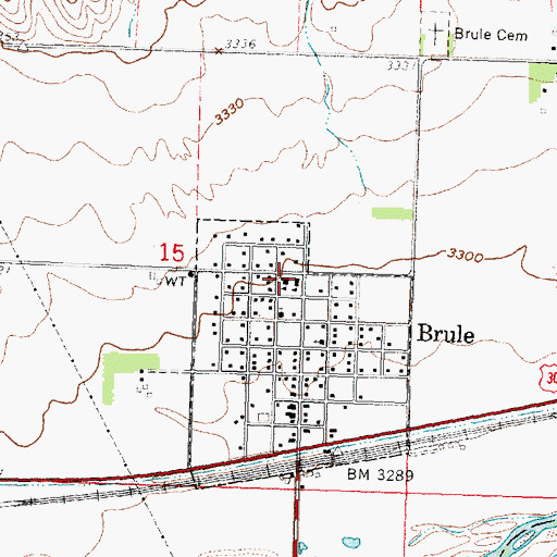 Topographic Map of South Platte Elementary School, NE