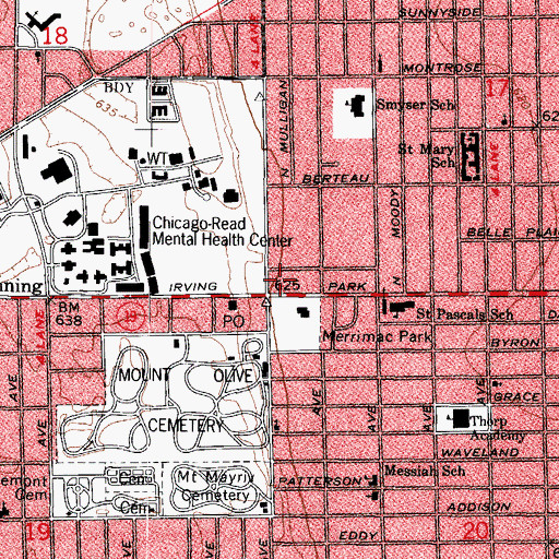 Topographic Map of Silent Prayer Sanctuary, IL