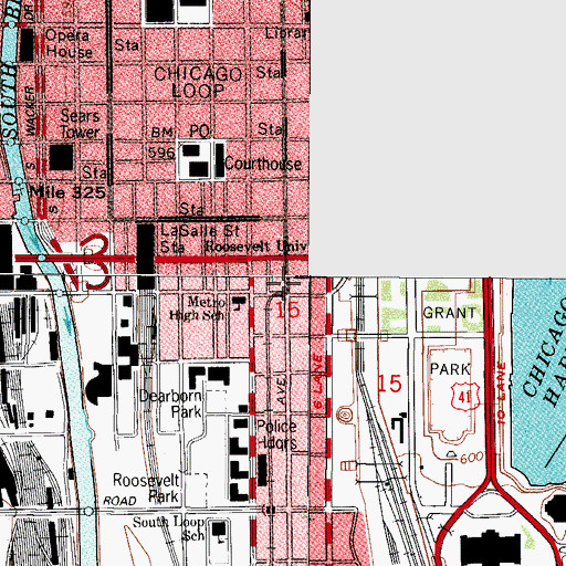 Topographic Map of Wabash Avenue Methodist Episcopal Church (historical), IL