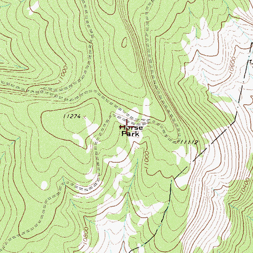 Topographic Map of Horse Park, CO