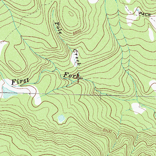 Topographic Map of Pole Creek, CO