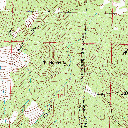 Topographic Map of Tuckerville (historical), CO